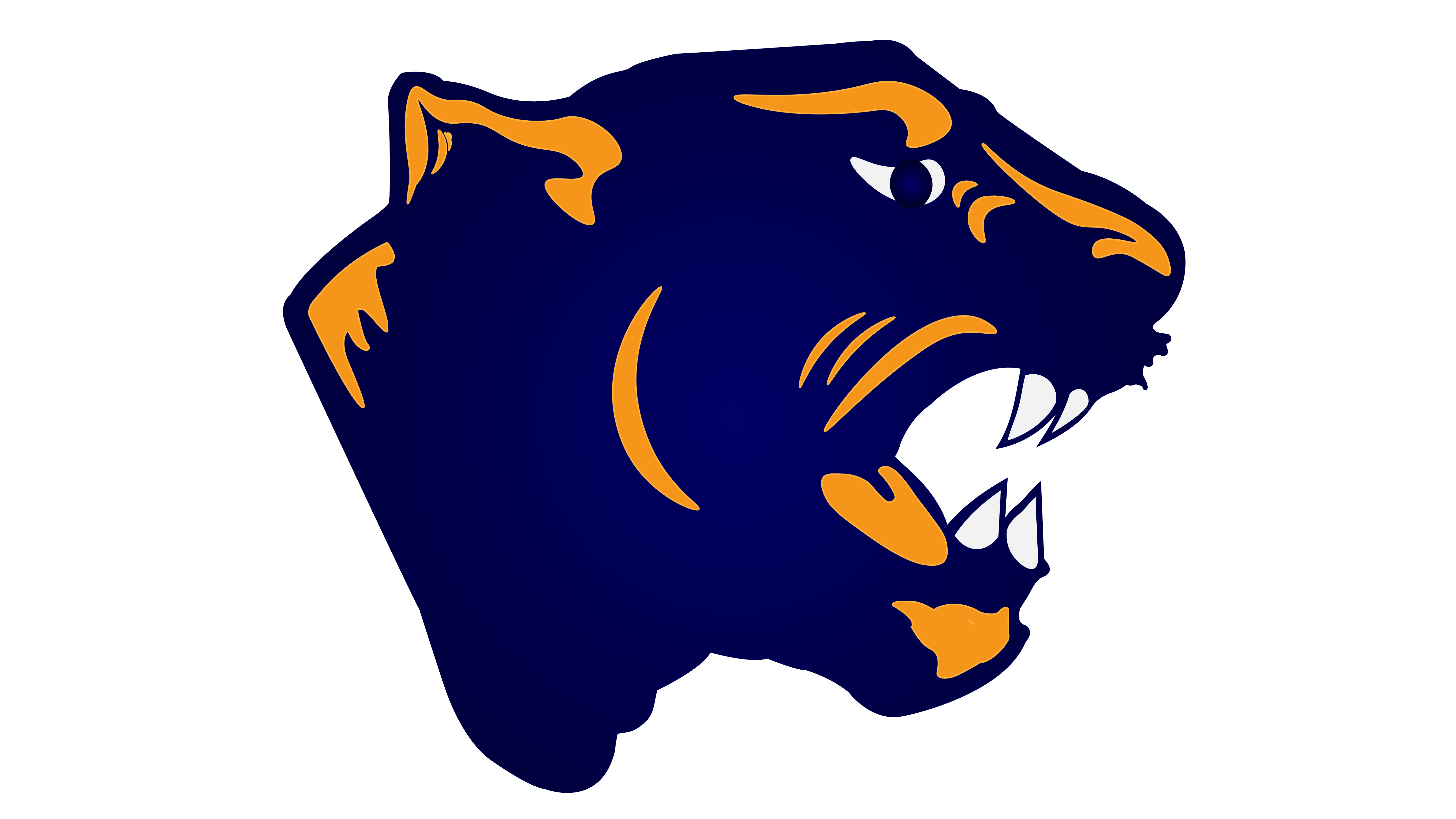 Panther Logo with white eyes and teeth